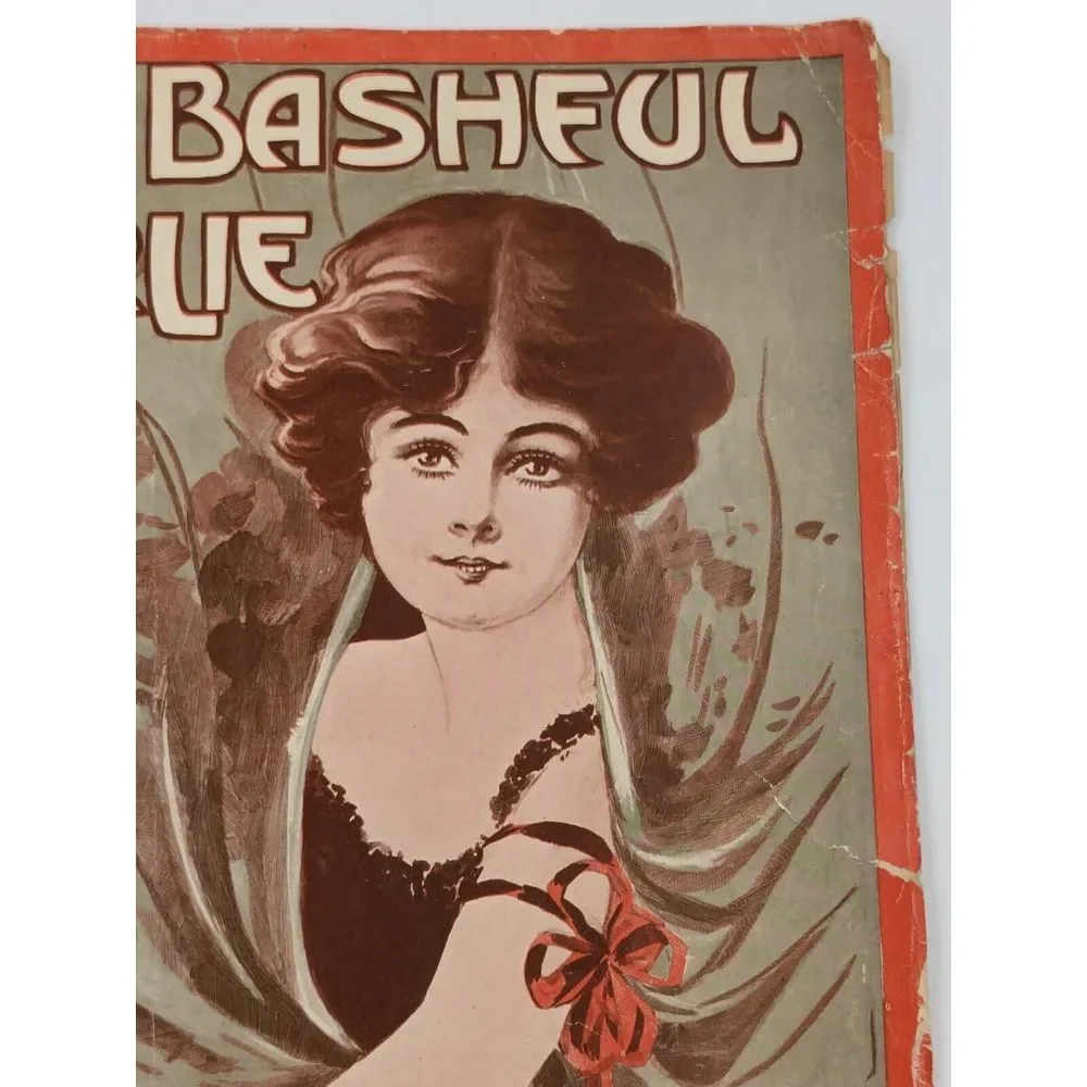 Oh You Bashful Little Girlie Sheet Music 1912 Billy‎ Walsh Antique Berlin Woman